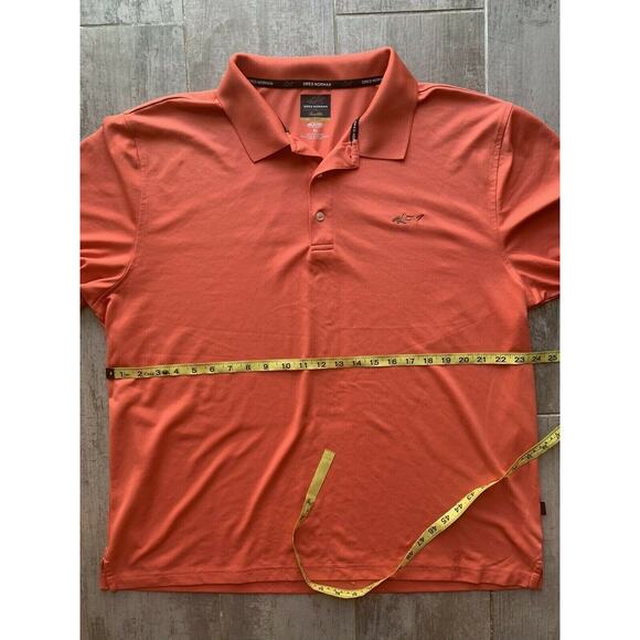 Greg Norman Tasso Elba ProTech Performance Polo Five Iron Coral Crush READ XL - Picture 9 of 11